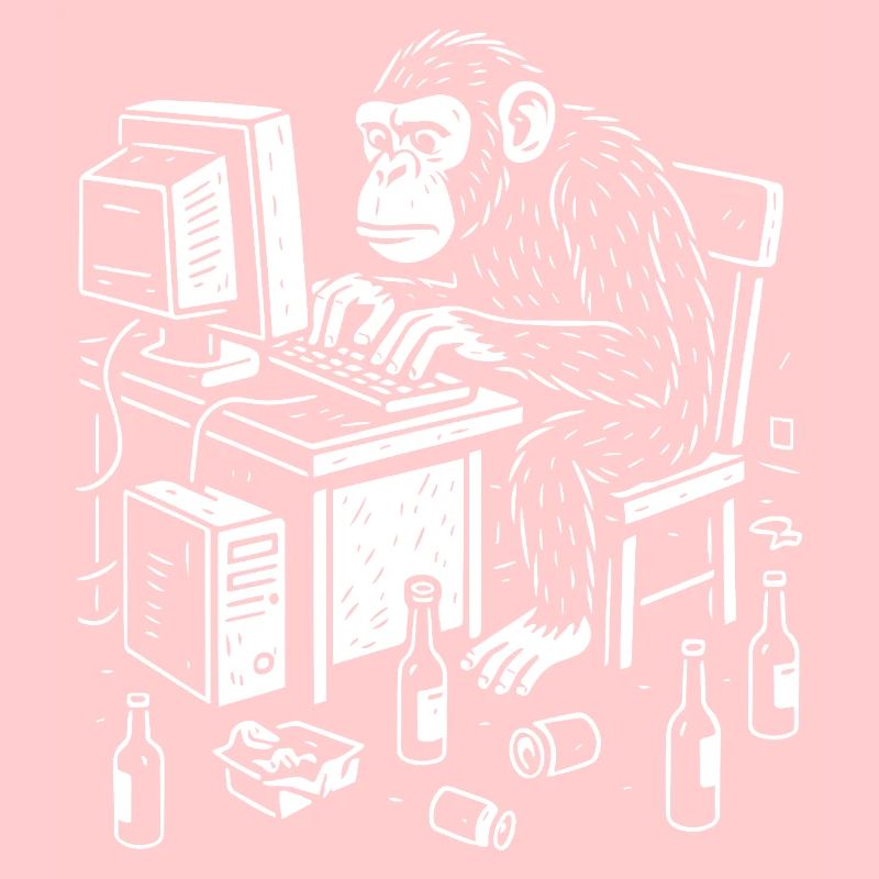 Codeur singe de bureau