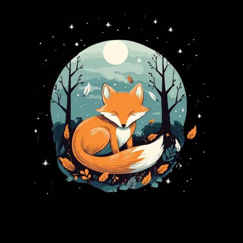 Sleeping Fox Sleepyhead Napping Sleep Fox Lover