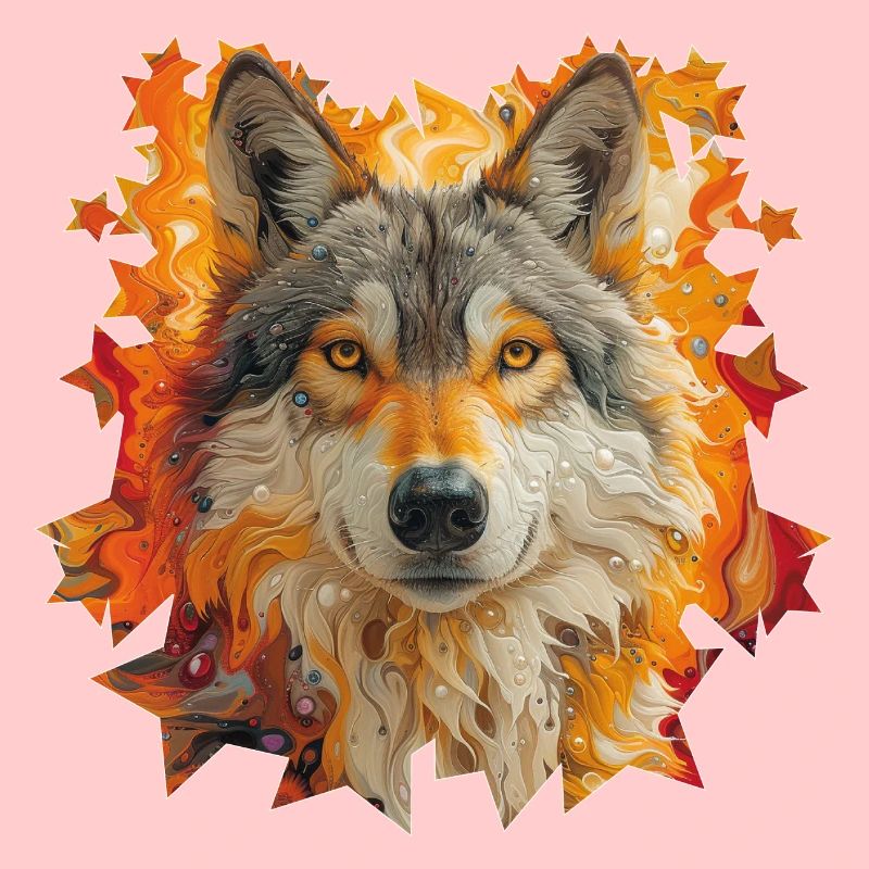 Loup et étoiles