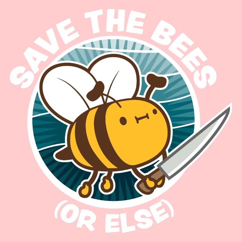 Rettet die Bienen oder sonst Messer Lustig Niedliche Biene Imker