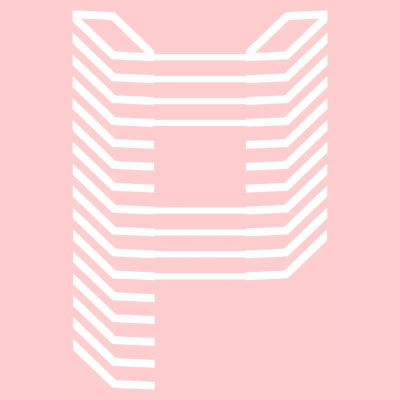 Einzigartiger Buchstabe P Logo Design "Weiß"