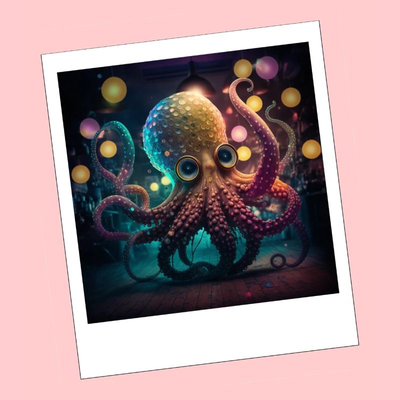 Octopus Octopus Neon dancing in the night