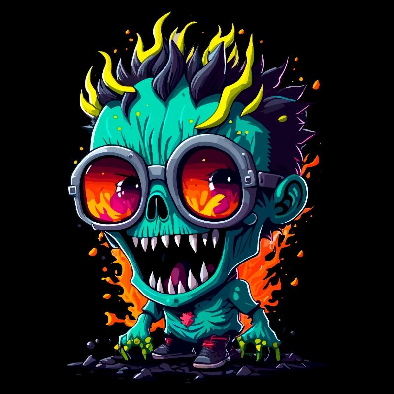 Zombie cool coloré