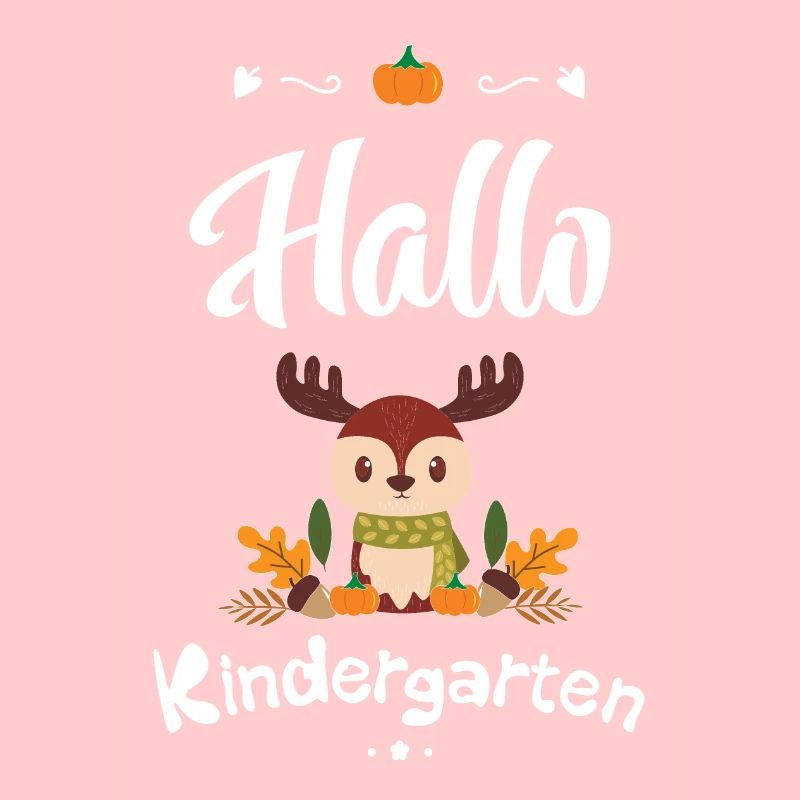 süßes Elch Design mit Herbstmotiven