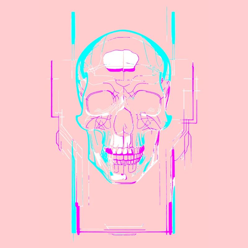 Futuristic skull