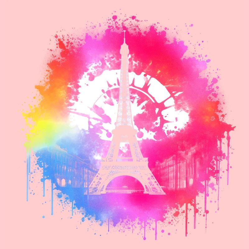 Eiffelturm Regenbogen Punk
