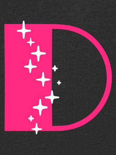 Letter D Glitter