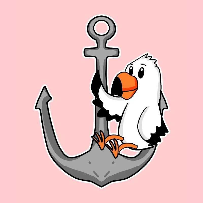 Anker und Möwe