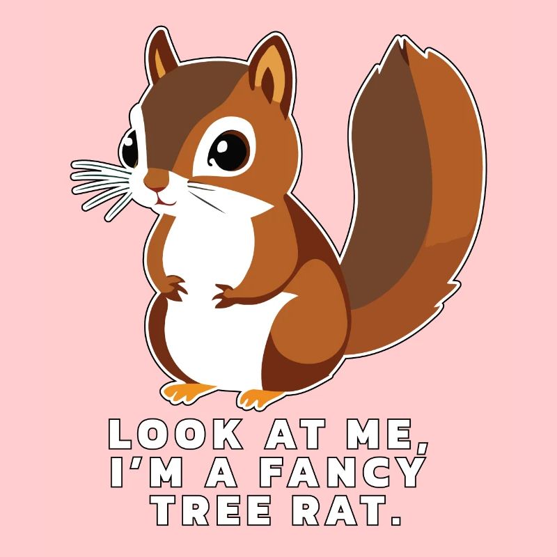 Eichhörnchen mit lustigem Spruch