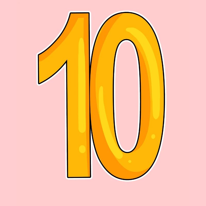 10 - dix - jaune