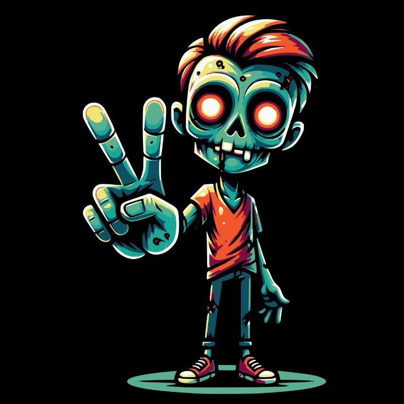 Zombie Peacezeichen