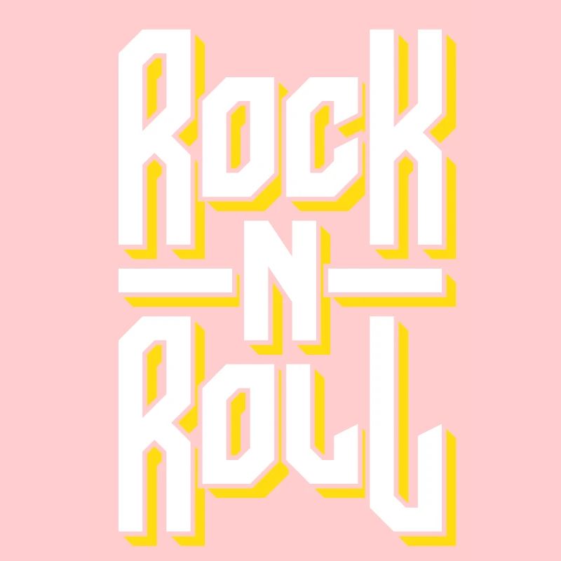 Mutiges Rock'n'Roll-Typografie-Design