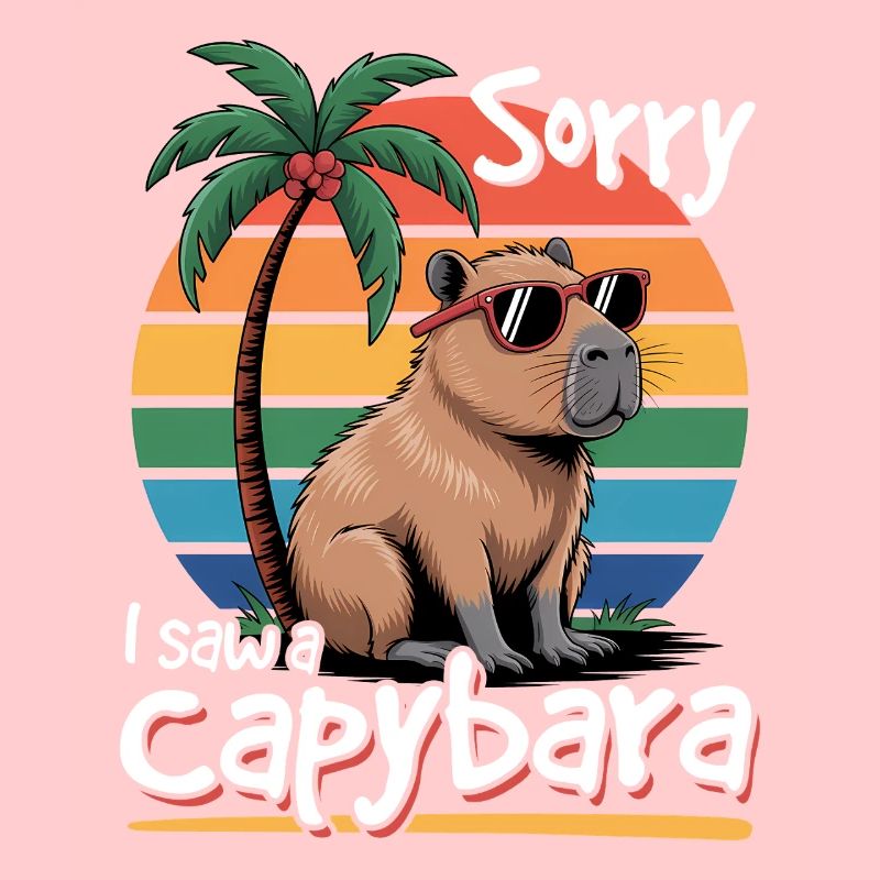 Funny aesthetic Kawaii Capybara