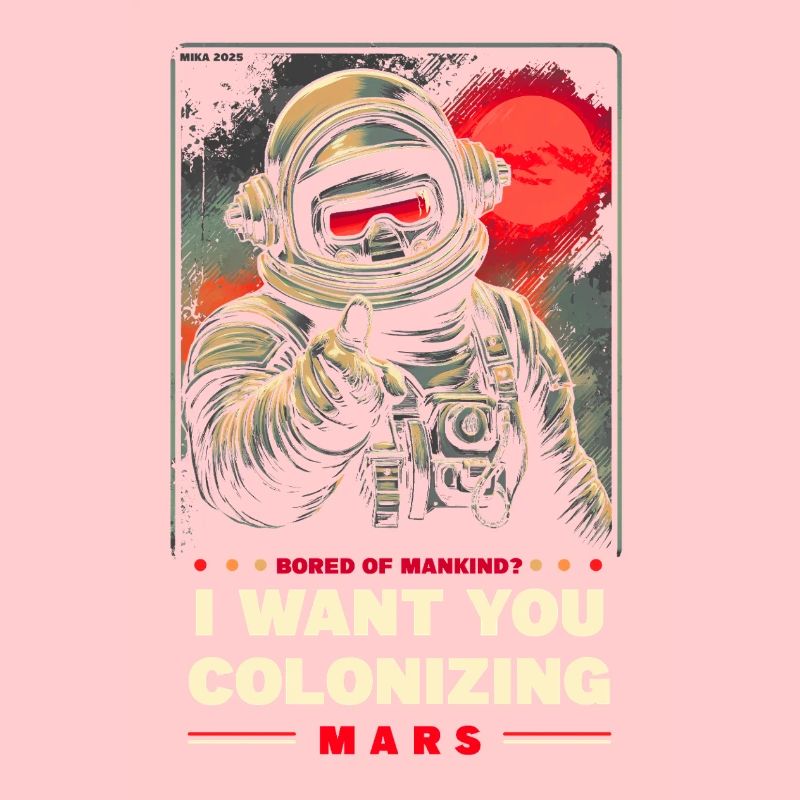 Mars Kolonisierung Werbeposter