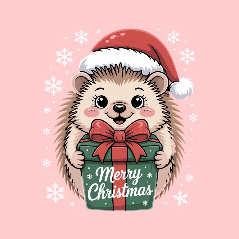 Hérisson Noël Joyeux Noël Cadeau