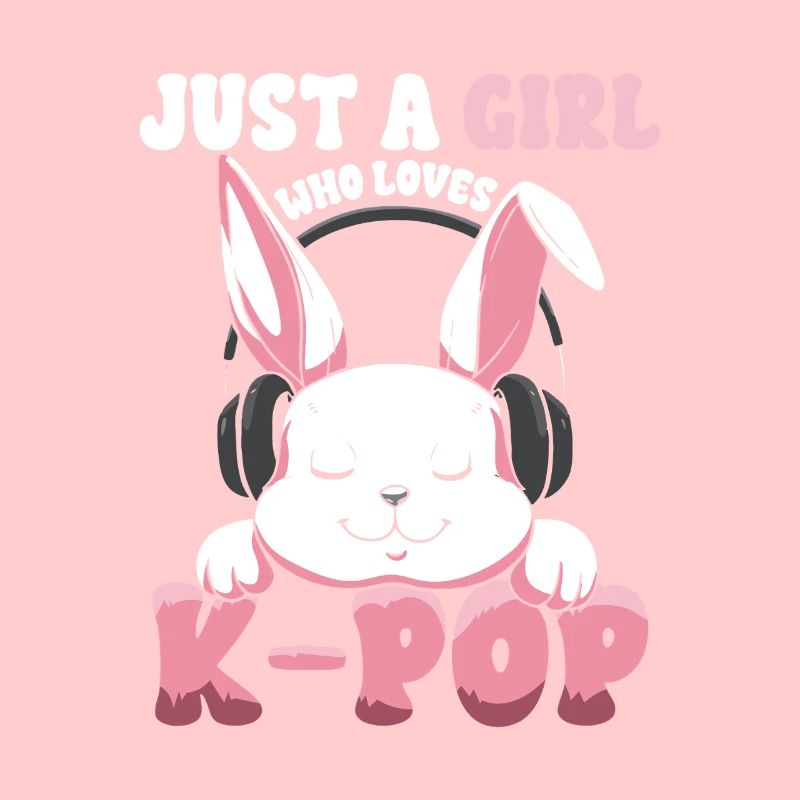 K-Pop Bunny  mit Kopfhörern