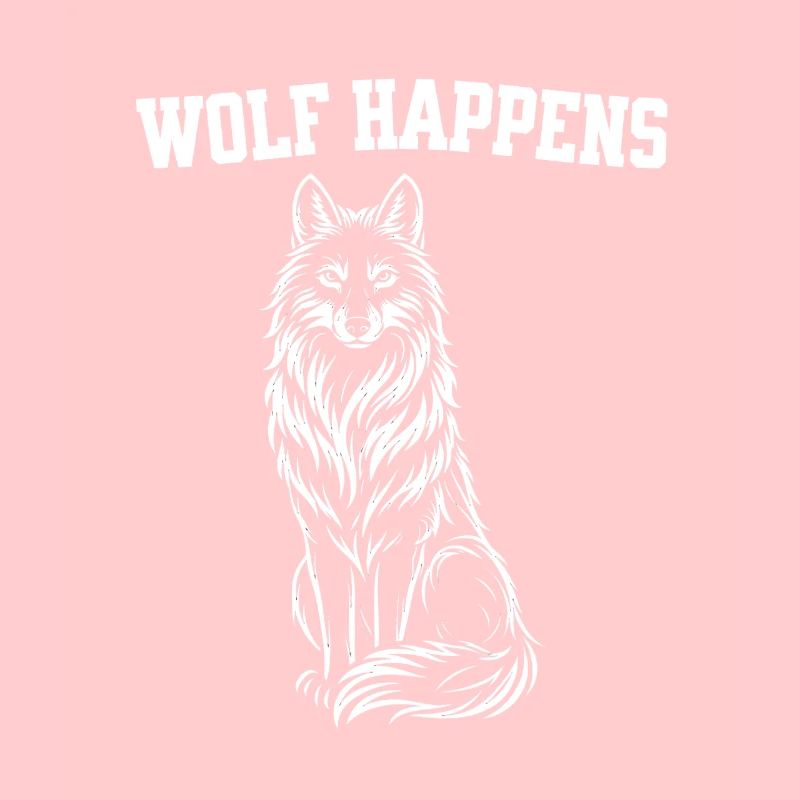 Wolf Silhouette - Wolf happens Spruch