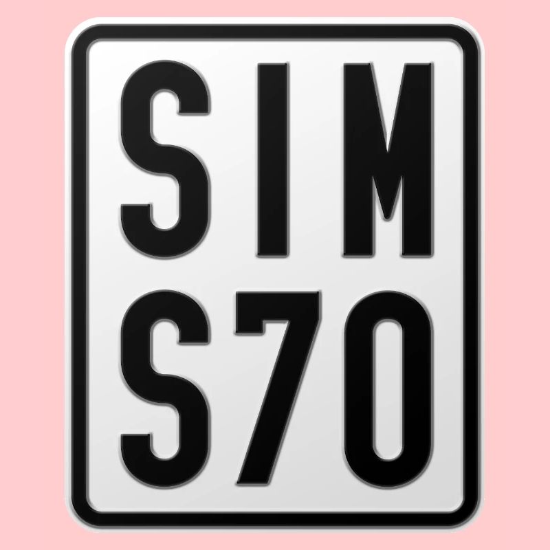 Plaque d’immatriculation du cyclomoteur Simson S70