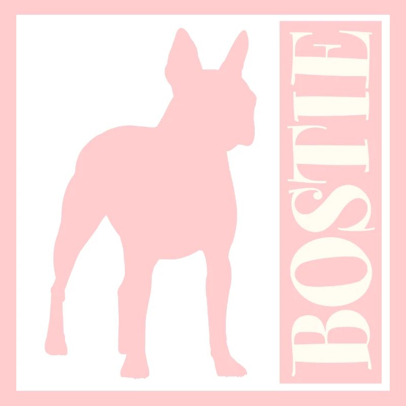 Boston Terrier Bostie Graphique avec lettrage