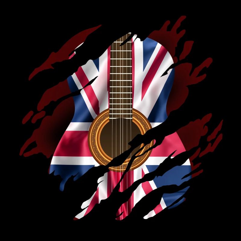 British Guitar Flag Inside