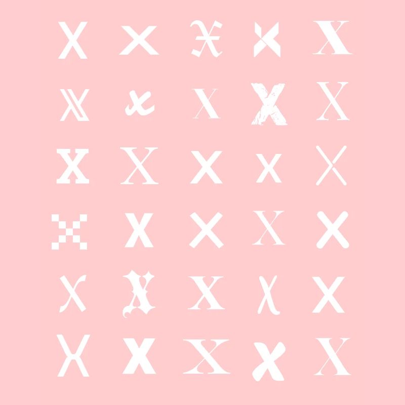 Typographie Monogramme X Pattern