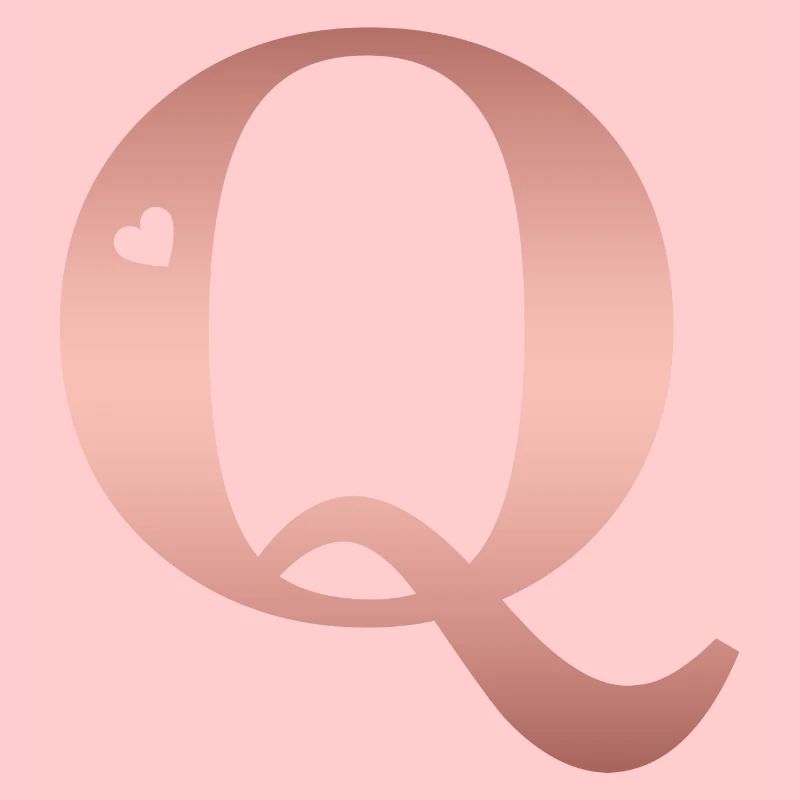 letter Q rose gold