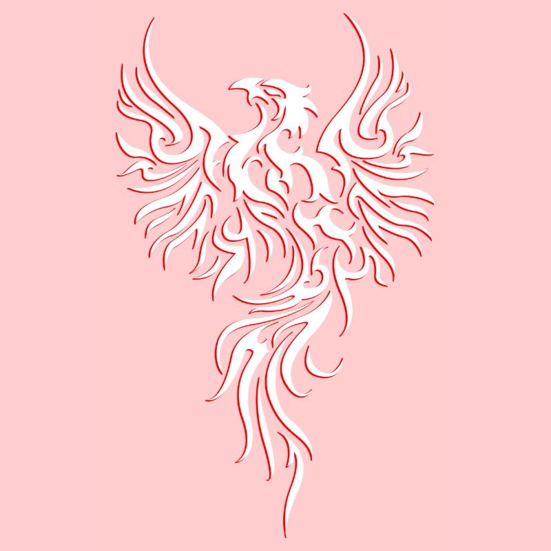 Phoenix Tribal Pattern Tattoo Art