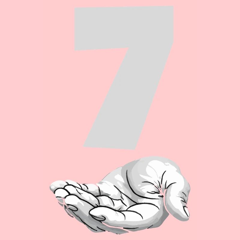 Funny Seven Meme Hand Gen Alpha Trend Joke