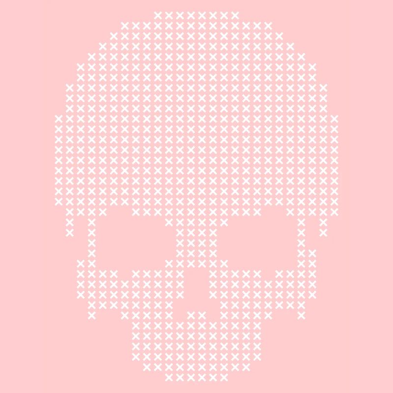 Geometric Skull Stitches Dotwork