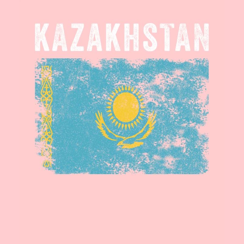 Drapeau du Kazakhstan Vintage Drapeau du Kazakhstan