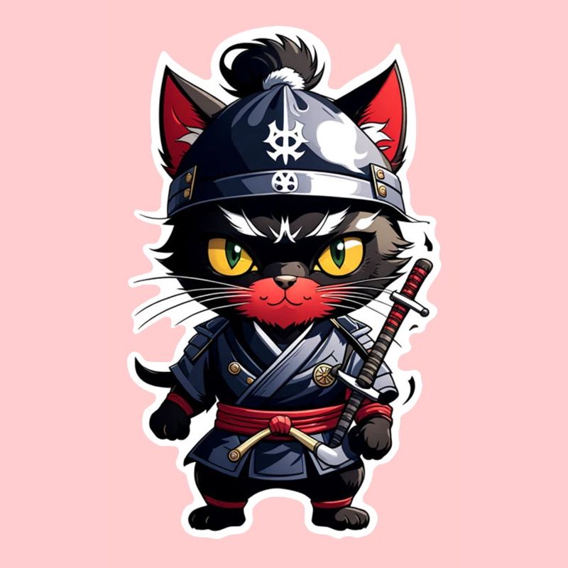 Ninja Katze - Samurai Kätzchen