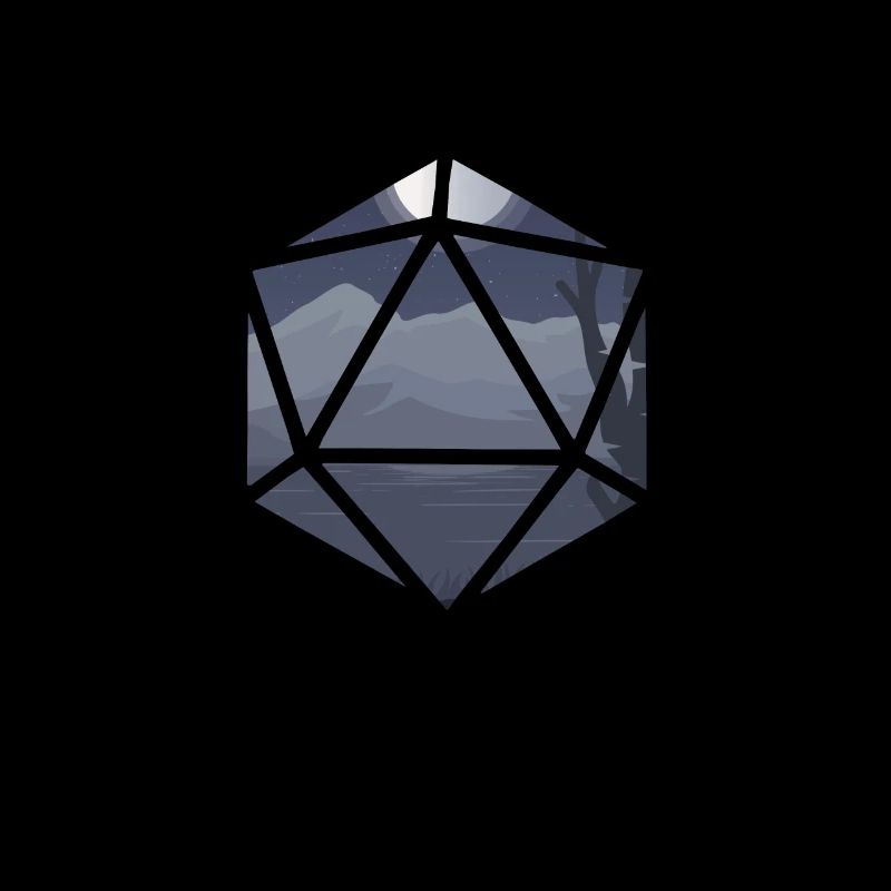 Cube de forêt au clair de lune