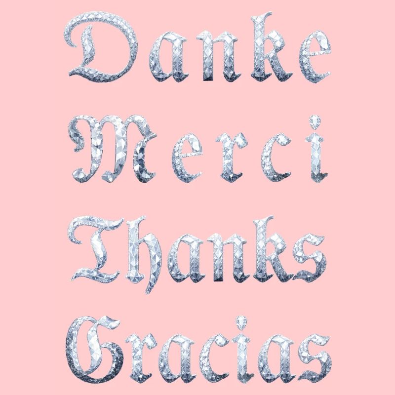 Multilinguale Dankesbotschaft Eiskristall