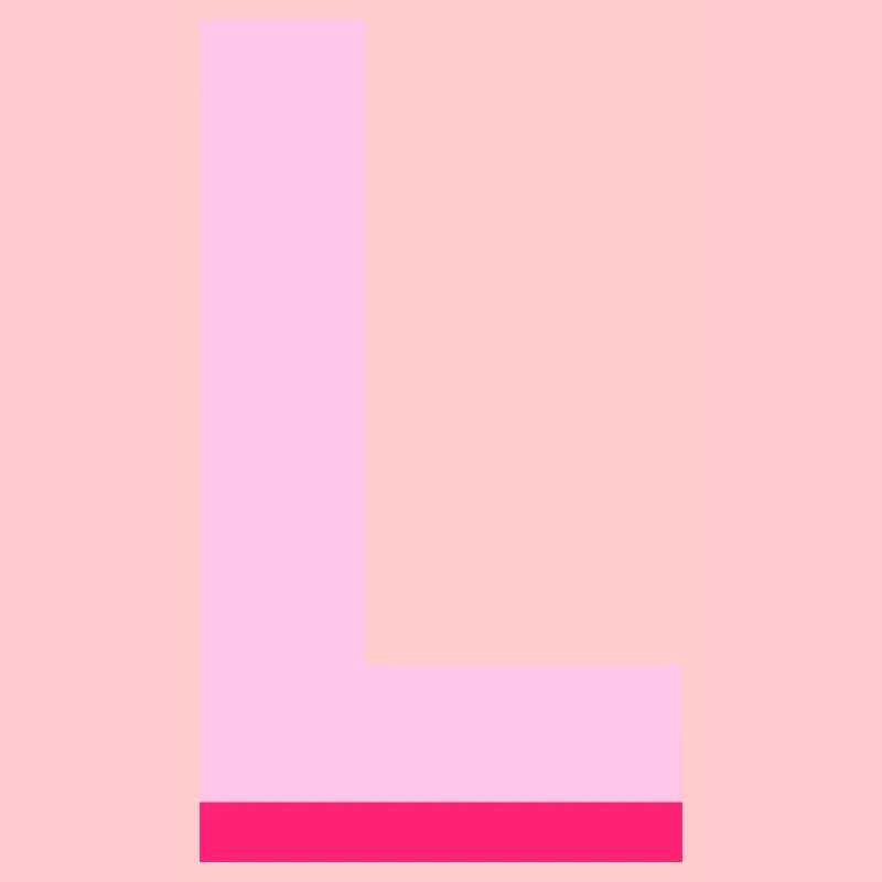 Lettre l rose pop et moderne