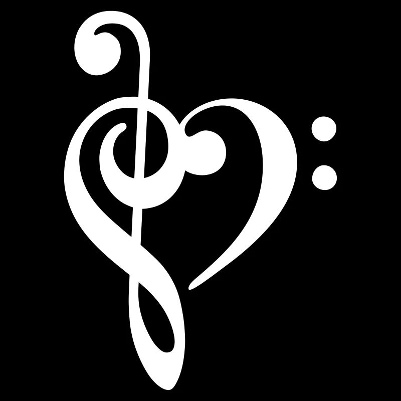 Clé de violon clé de basse coeur Clé de partition
