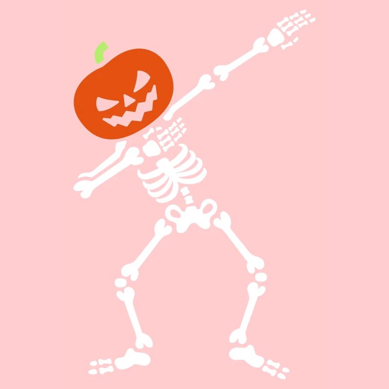 Dabbing squelette dab citrouille tête Halloween