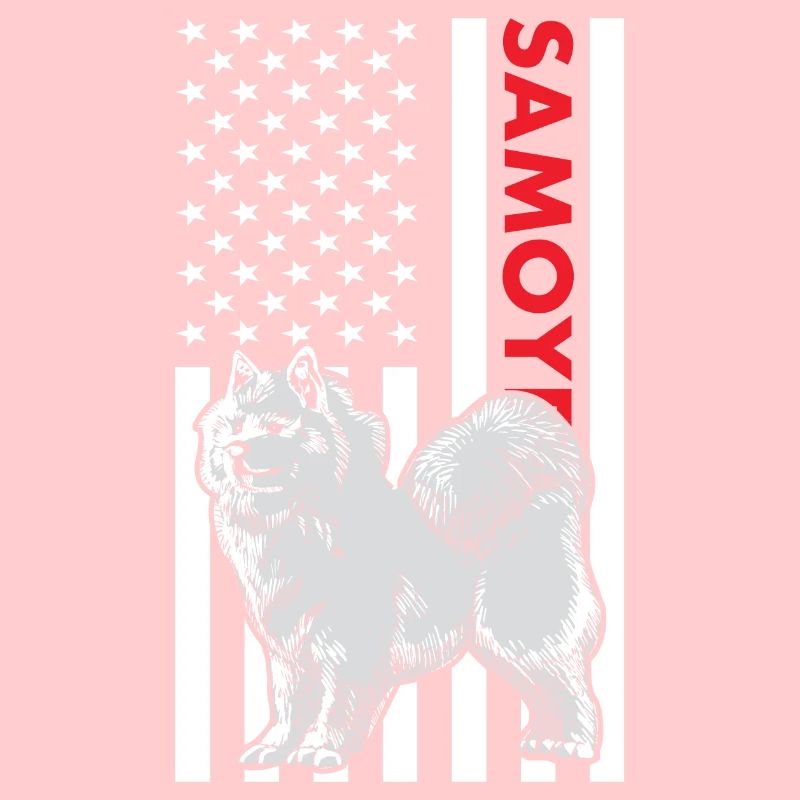 Samoyed Us Flag