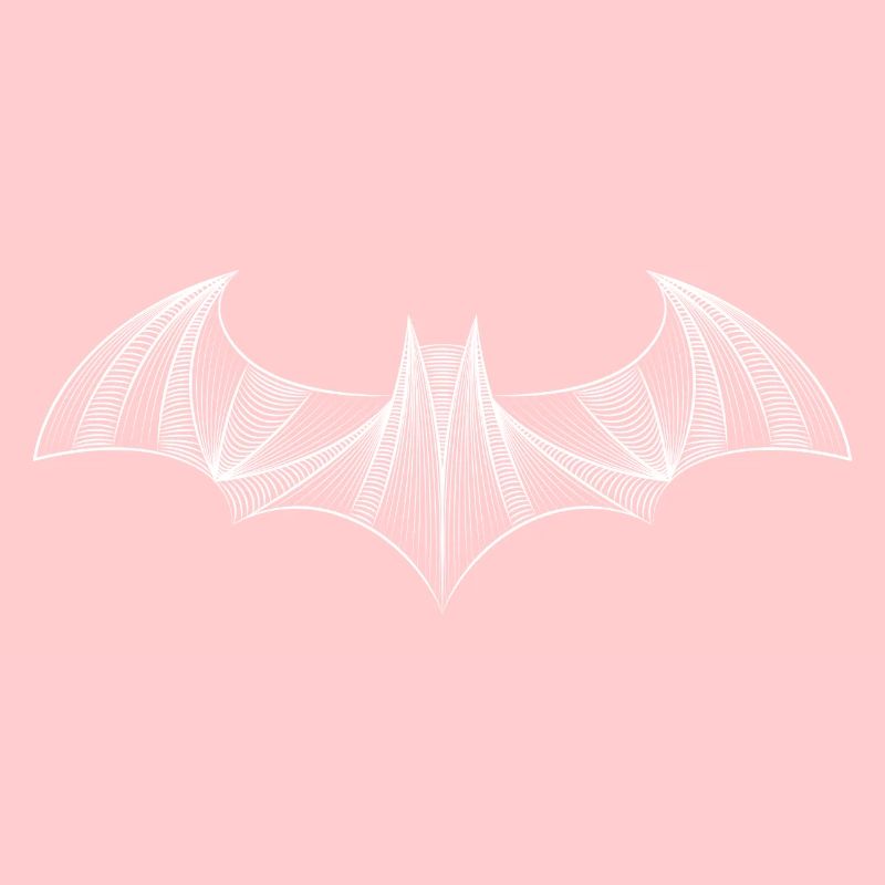 Batman Logo Drawing weiß