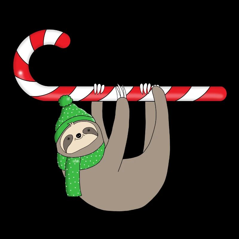 St. Nicholas Christmas Sloth Candy Cane