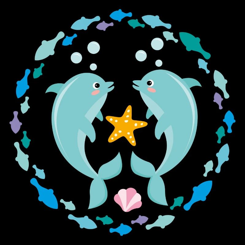 two dolphins
