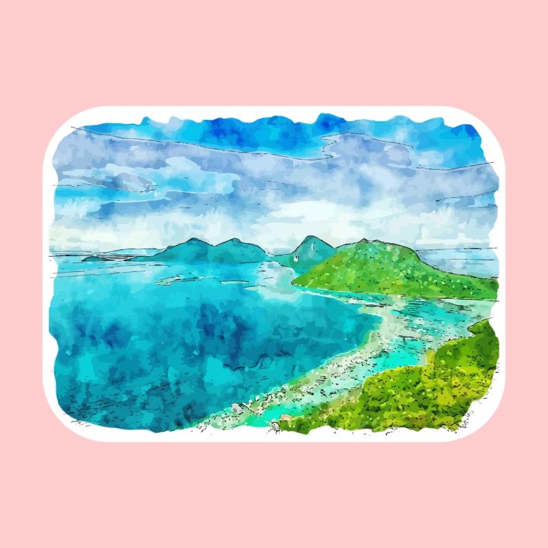 Malaisie Aquarelle Esquisse Dessinée à la Main Illustration