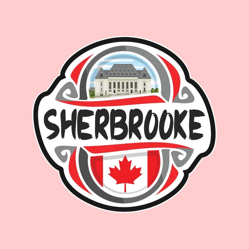 Insigne du drapeau du Canada de Sherbrooke Timbre souvenir de voyage