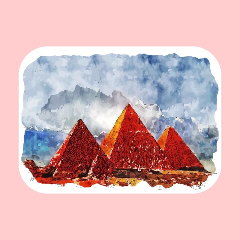 Le Caire Egypte Aquarelle Esquisse Dessinée Illustration