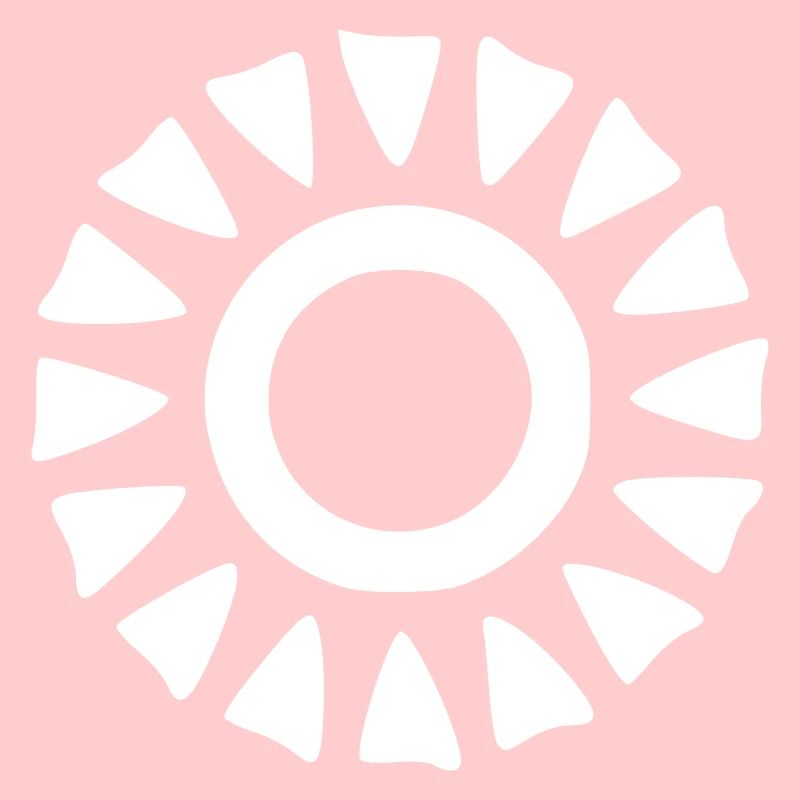 Sun Drawing Nature Sketch White