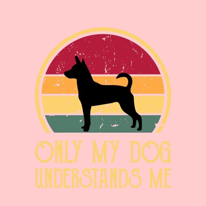 Decker Rat Terrier Dog Silhouette Retro Sunset