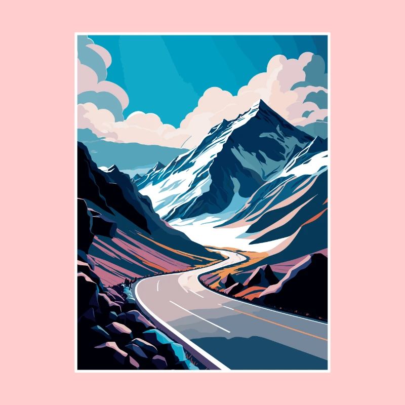 Mountain Grossglockner Austria Travel Poster