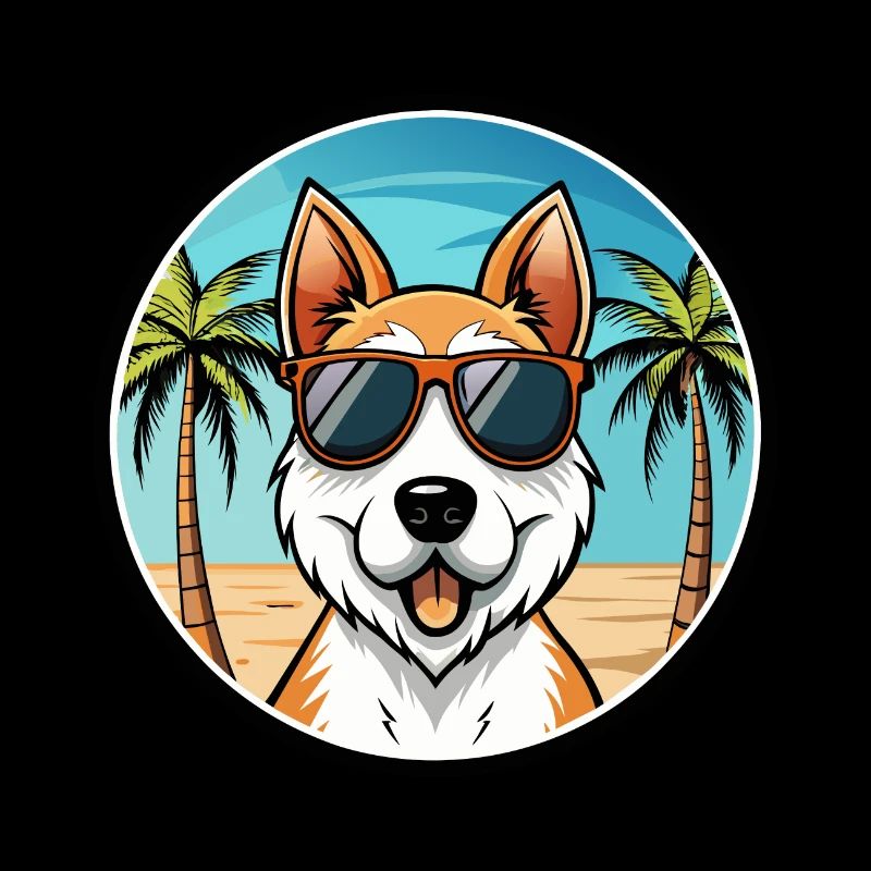 Fox Terrier Smooth Dog Breed Lunettes de soleil de dessin animé