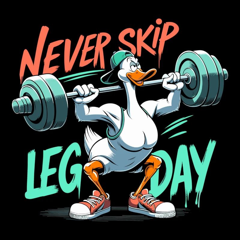 Leg Day Gans Beintraining witzig Gym Geschenk