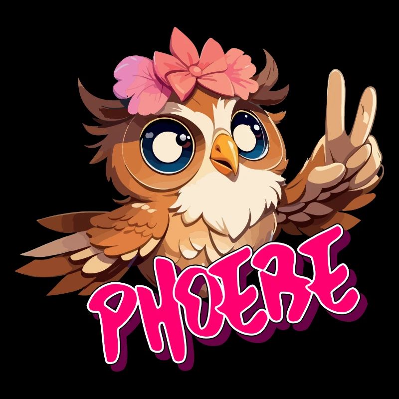 PHOEBE - Schöner Mädchen Name mit süßer EULE