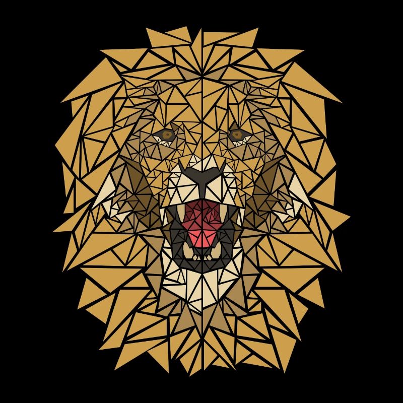 Löwe - Polygon Motiv - Geometrisch Geschenk